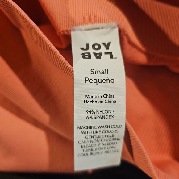 Joy Lab Women's Salmon Pink White Tie Dye High Rise Athletic 7/8 Leggings, Sz S - Picture 8 of 8